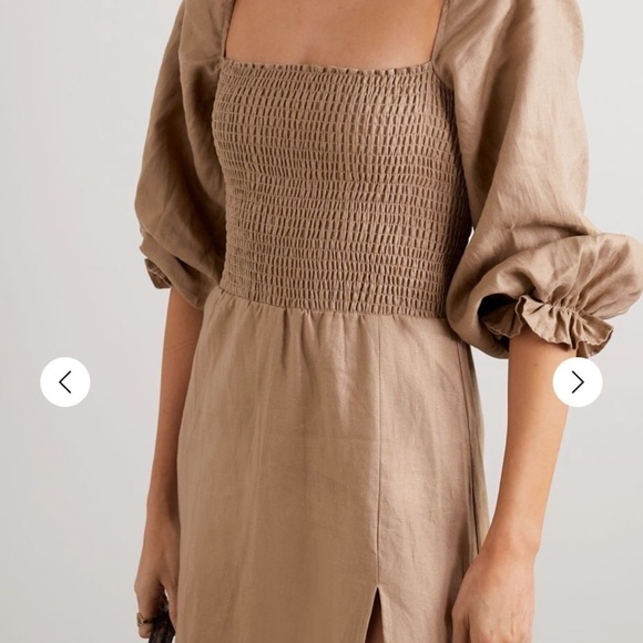 Reformation dress tan linen Small - Picture 2 of 4